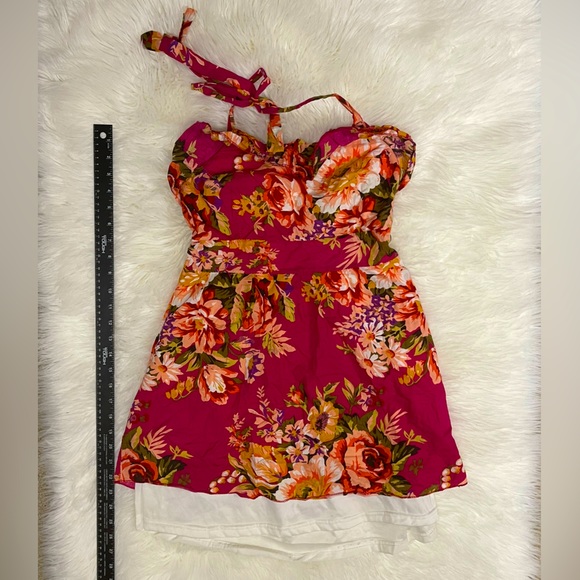 Pink Floral - S size - spring dress - Picture 1 of 4